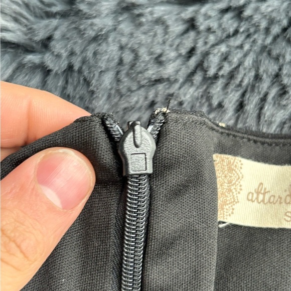 Altar’d State Black Puff Long Party Casual Sleeve Midi Square Neck Dress Small - Picture 3 of 14